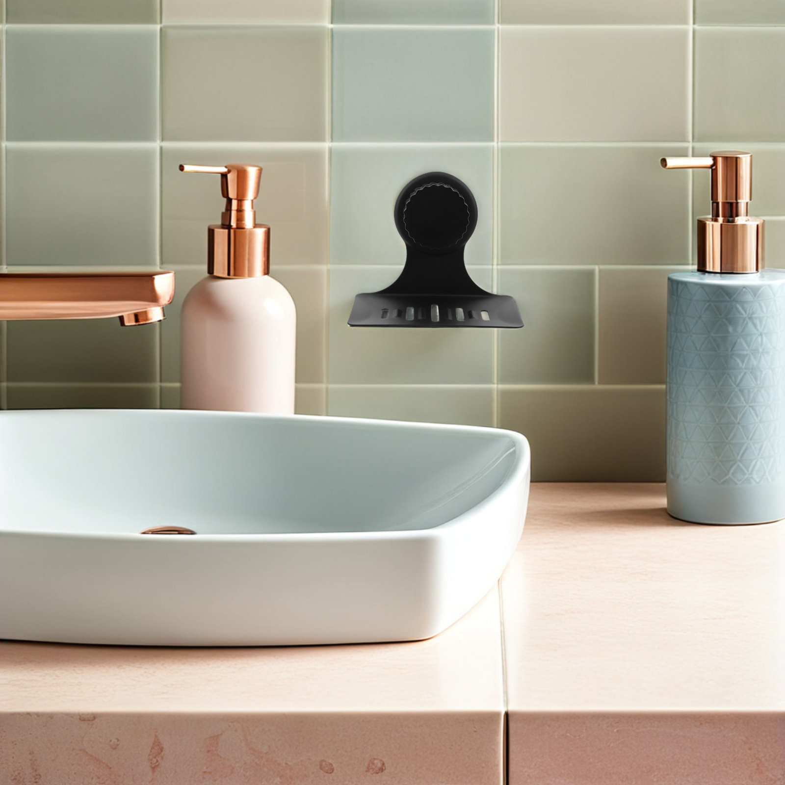 Glass Soap Dish - Tempat Sabun Tempel Dinding dengan Suction