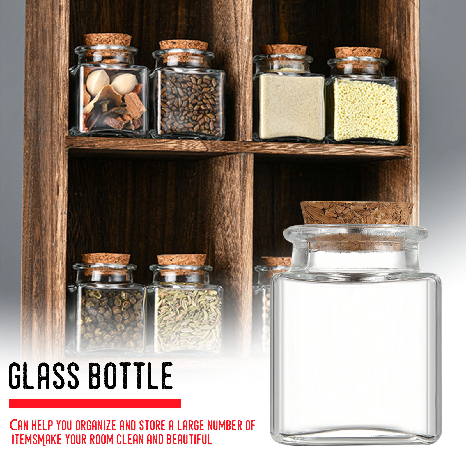 Bath Salts Jar - Botol kaca bening 50ml 5/10 buah,