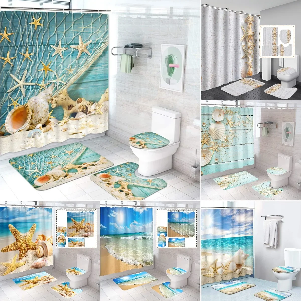 Zara Home Bathroom Rug - Kain poliester kualitas tinggi tirai mandi