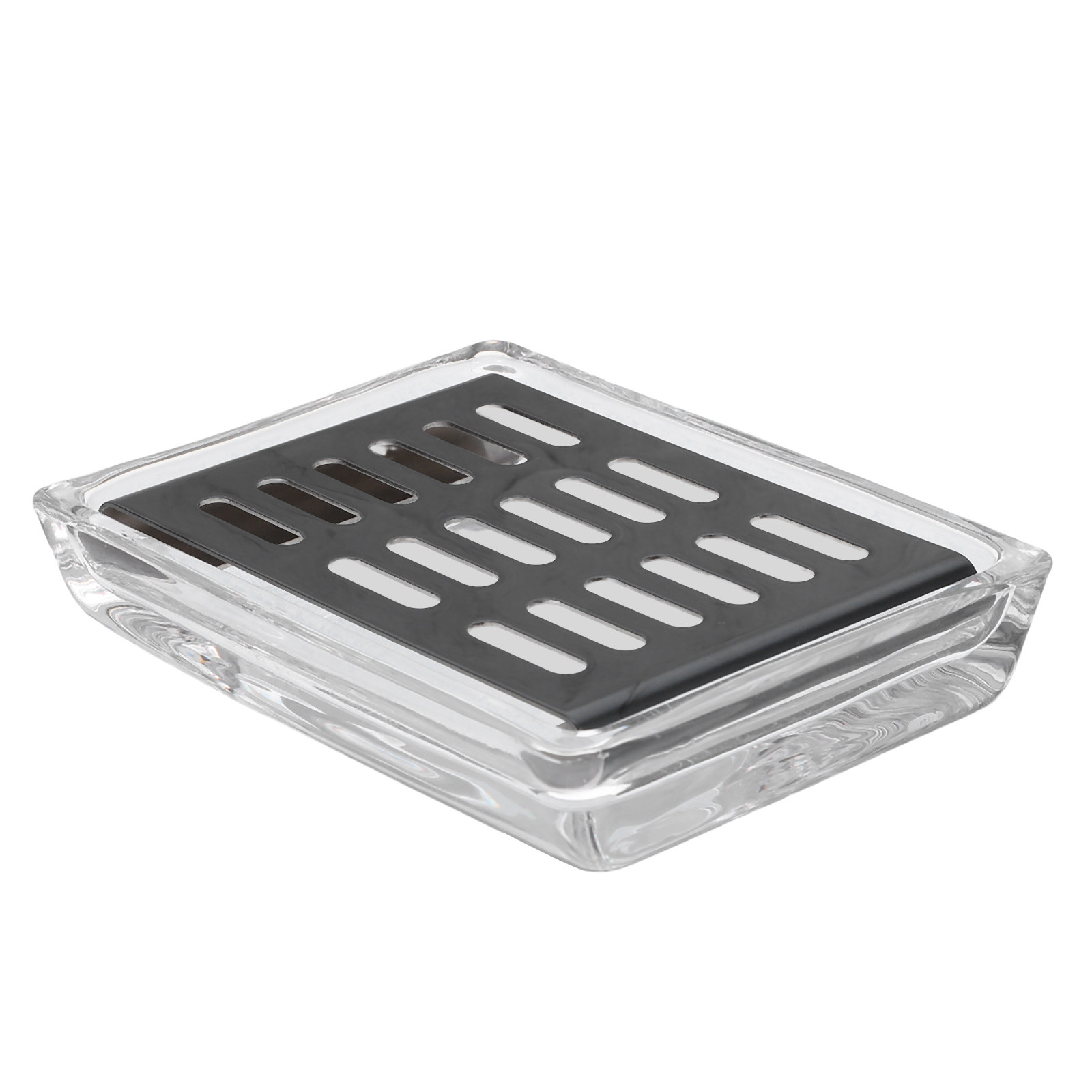 Glass Soap Dish - Tempat Sabun Kaca dengan Sistem Pembuangan