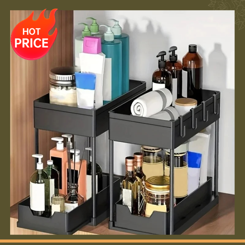 Home Goods Bathroom Cabinets - Rak Penyimpanan 2 Tingkat di Bawah