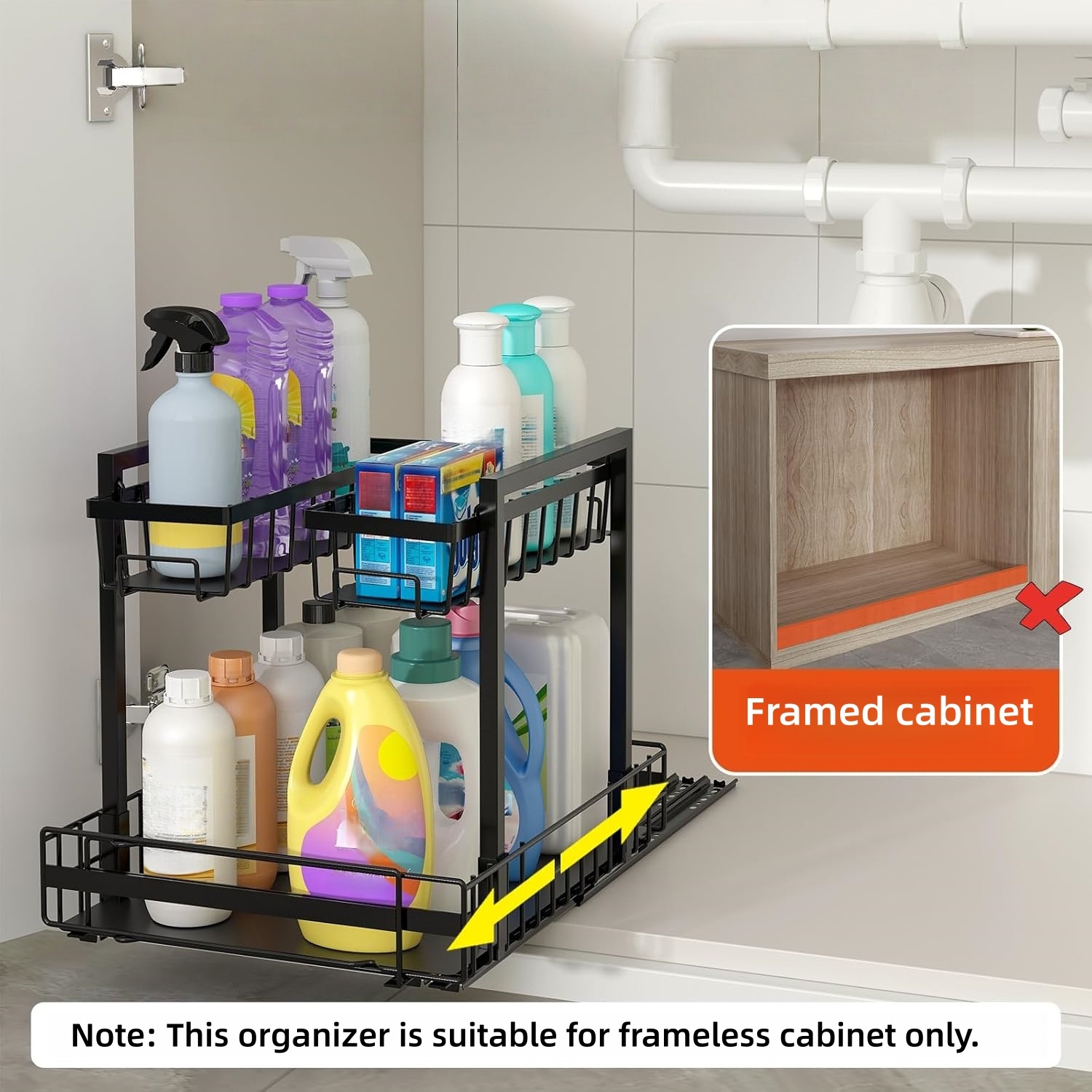 Rak Penyimpanan 2-Tingkat yang - Home Goods Bathroom Cabinets ulasan dan harga