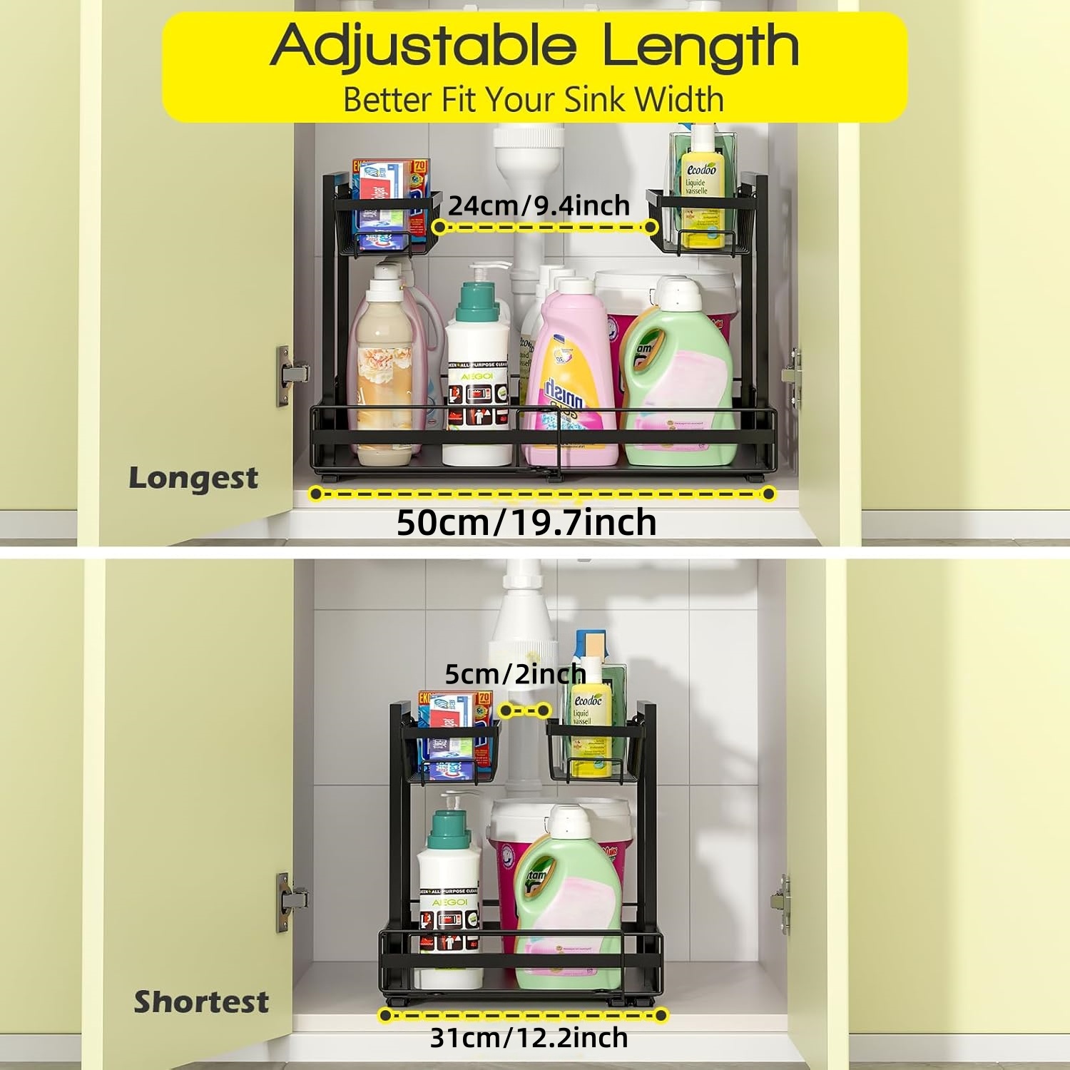 Rak Penyimpanan 2-Tingkat yang - Home Goods Bathroom Cabinets ulasan dan harga