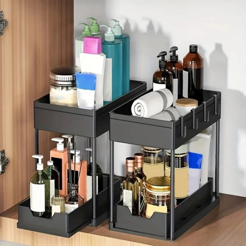 Rak Organizer Geser 2 Tingkat  - Home Goods Bathroom Cabinets ulasan dan harga