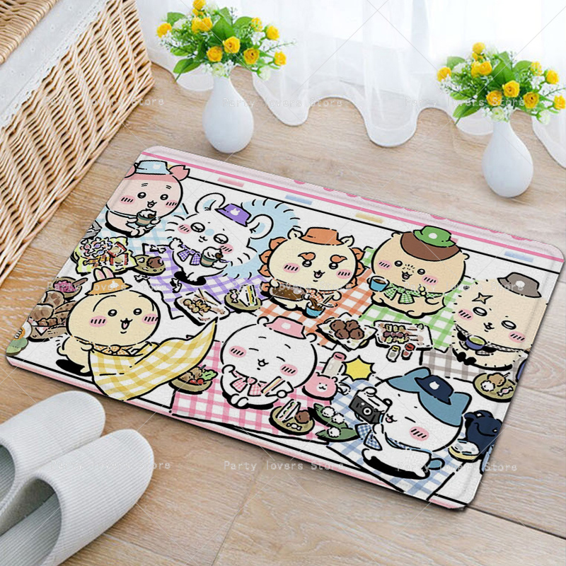 Karpet Flanel Anime Chiikawas  - Home Bathroom Mats ulasan dan harga