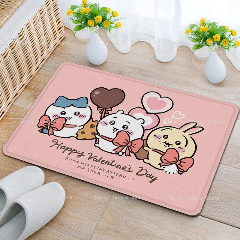 Karpet Flanel Anime Chiikawas  - Home Bathroom Mats ulasan dan harga