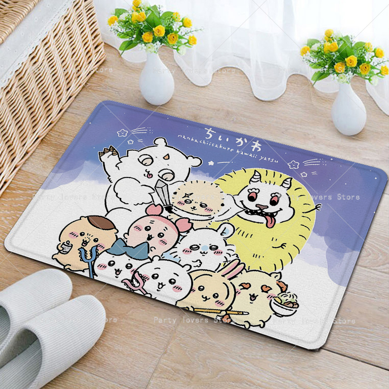 Karpet Flanel Anime Chiikawas  - Home Bathroom Mats ulasan dan harga