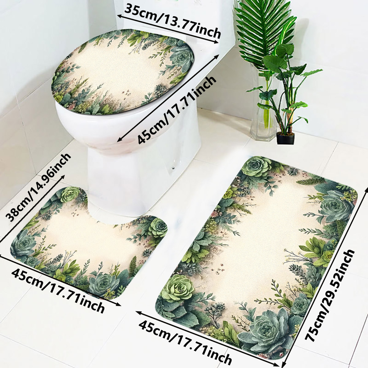 Set Tiga Bagian Kamar Mandi Ga - Zara Home Bathroom Rug ulasan dan harga