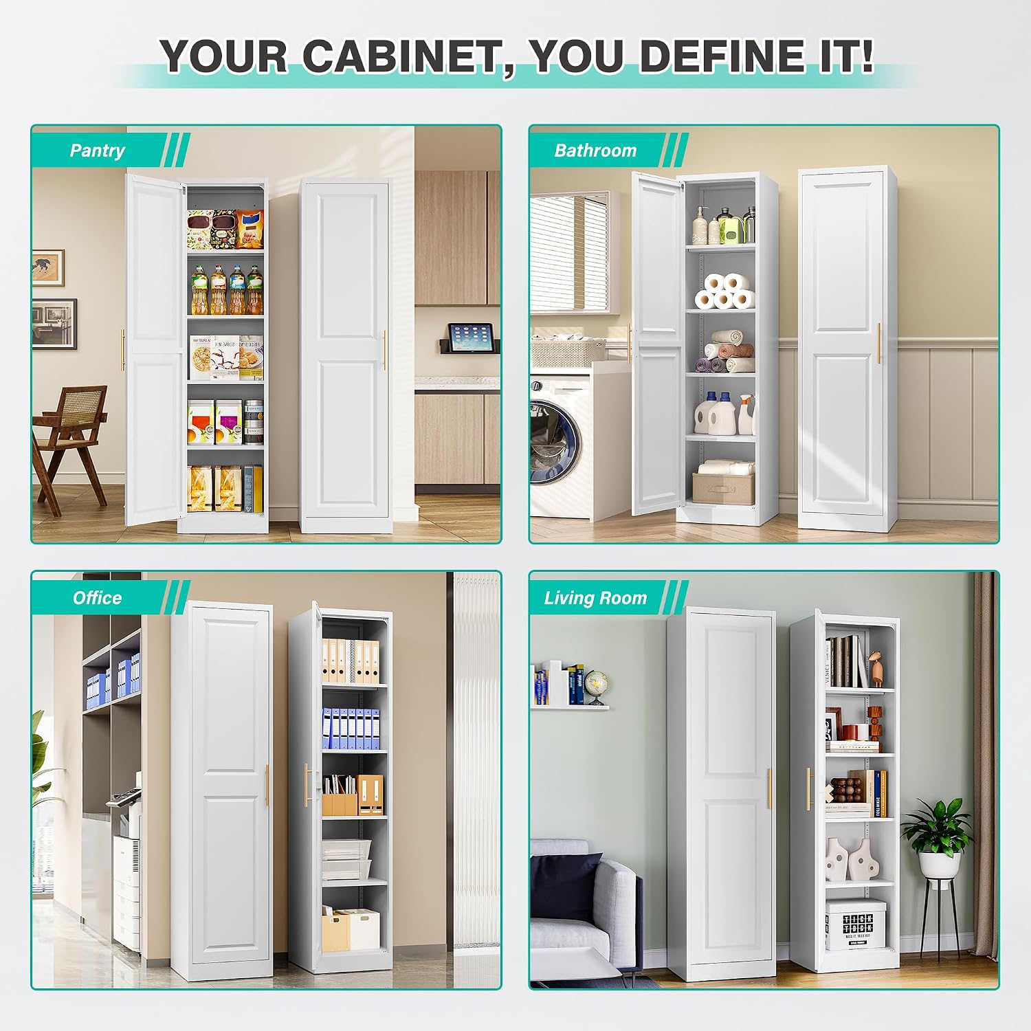 Lemari Penyimpanan Tinggi dan  - Home Goods Bathroom Cabinets ulasan dan harga