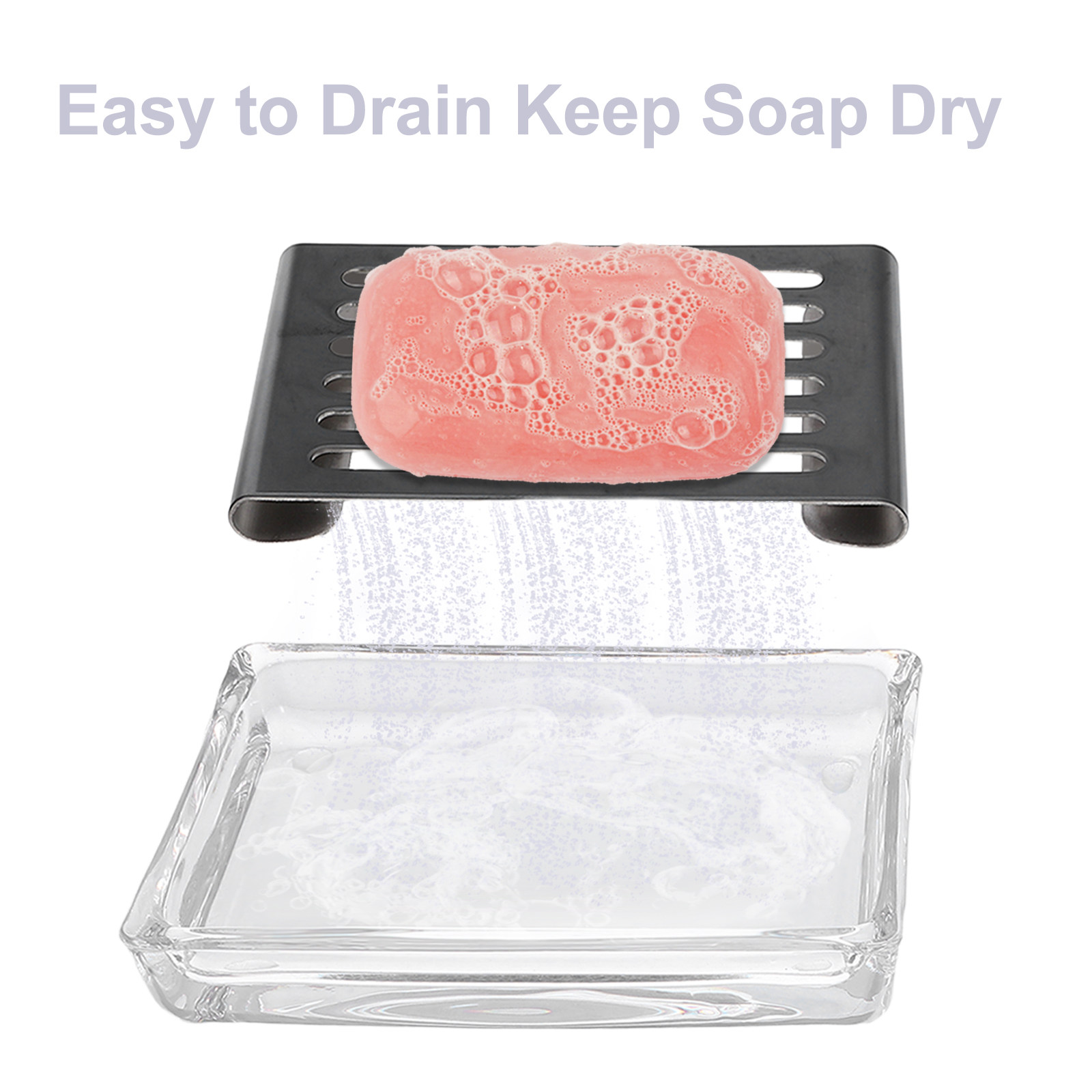 Tempat Sabun Kaca dengan Siste - Glass Soap Dish ulasan dan harga
