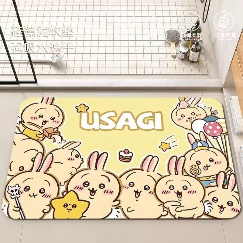 Anime Chiikawa Hachiware Usagi - Home Bathroom Mats ulasan dan harga