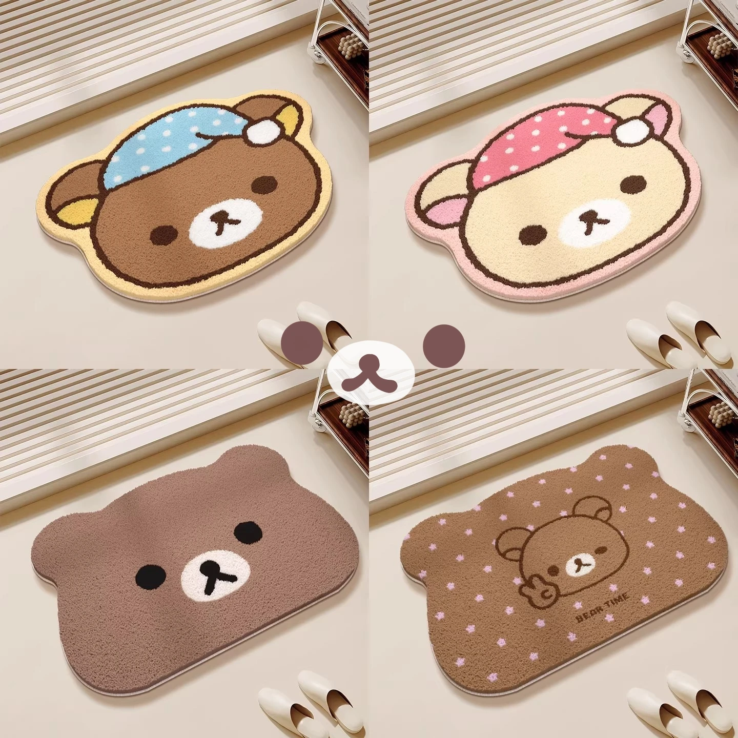 Karpet Lantai Beruang Rilakkum - Home Bathroom Mats ulasan dan harga
